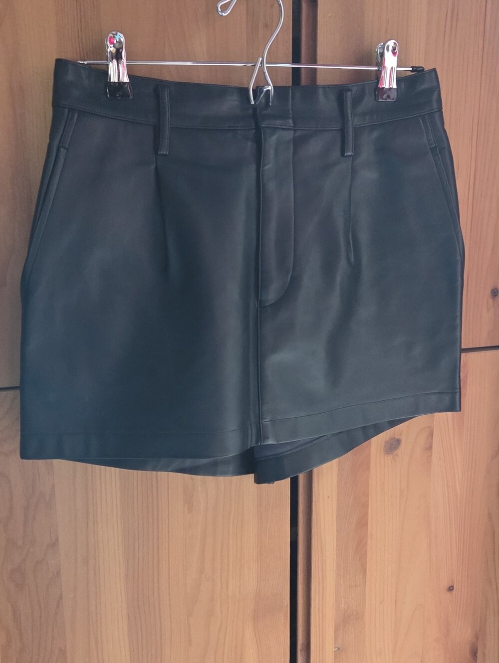 Junya Watanabe Comme Des Garcons Black Faux Leather Mini Skirt Size XS